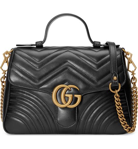 gucci top handle bag grey|gucci marmont top handle small.